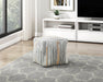 Poplar Pouf in Black/Multi/Orange - P31008 - FAMSA Furniture (TX)