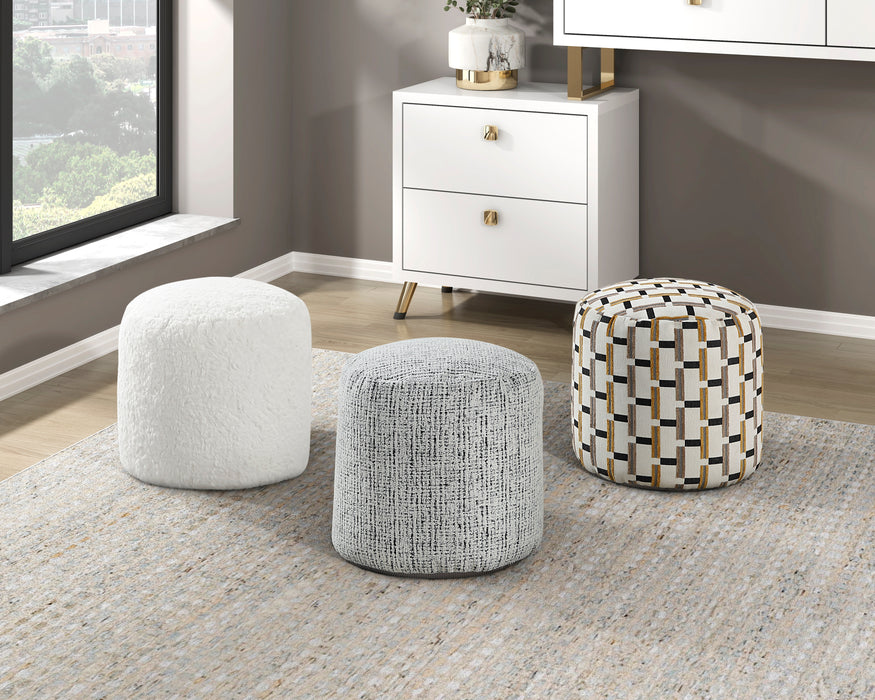 Nice Pouf in White - P31010 - FAMSA Furniture (TX)