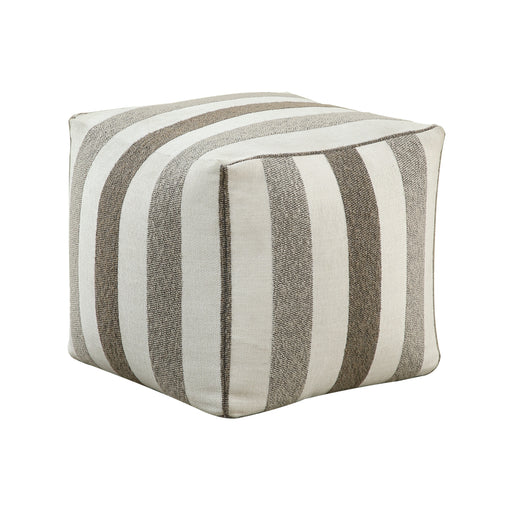 Cravat Pouf in Brown/Gray/Multi - P31012 - FAMSA Furniture (TX)
