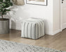 Pewter Pouf in Black/White - P31013 - FAMSA Furniture (TX)