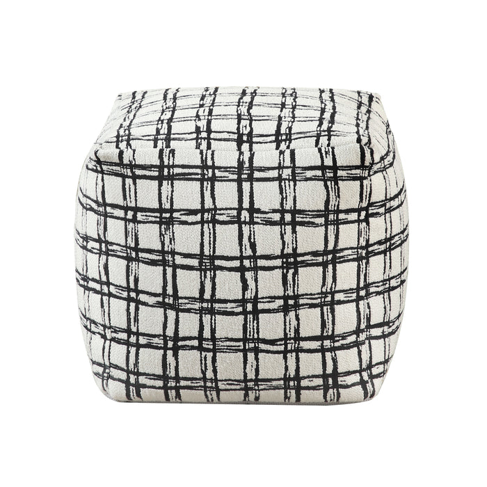 Misty Pouf in Black/White - P31014 - FAMSA Furniture (TX)