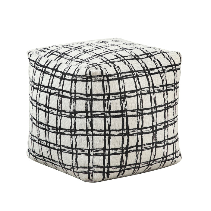 Misty Pouf in Black/White - P31014 - FAMSA Furniture (TX)