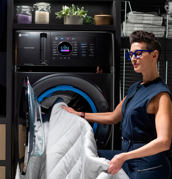 GE Profile ENERGY STAR 4.8 cu. ft. Capacity UltraFast Combo with Ventless Inverter Heat Pump Technology Washer/Dryer PFQ97HSPVDS