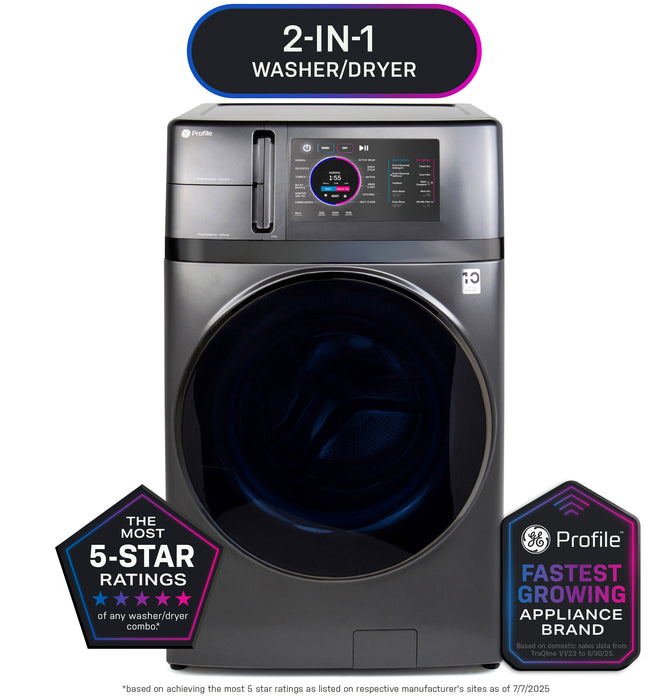 GE Profile ENERGY STAR 4.8 cu. ft. Capacity UltraFast Combo with Ventless Inverter Heat Pump Technology Washer/Dryer PFQ97HSPVDS