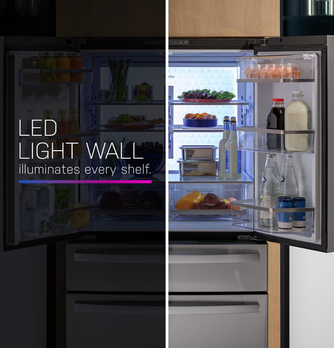 GE Profile™ ENERGY STAR® 28.7 Cu. Ft. Smart Fingerprint Resistant 4-Door French-Door Refrigerator With Dual-Dispense AutoFill Pitcher PGE29BYTFS - FAMSA Furniture (TX)