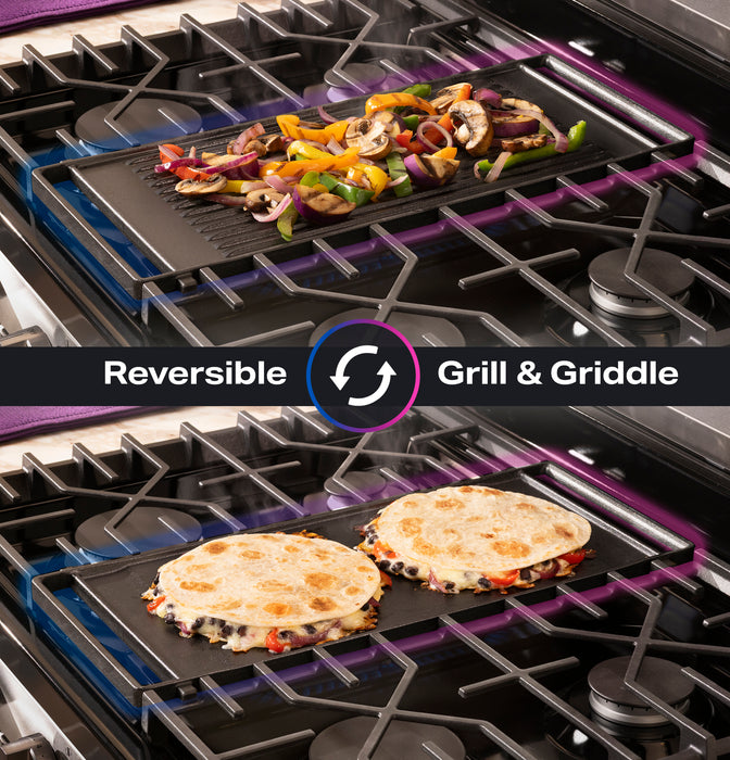 GE Profile™ 30” Smart Free-Standing Gas Convection Range with No Preheat Air Fry and EasyWash™ Oven Tray PGF700AYFS
