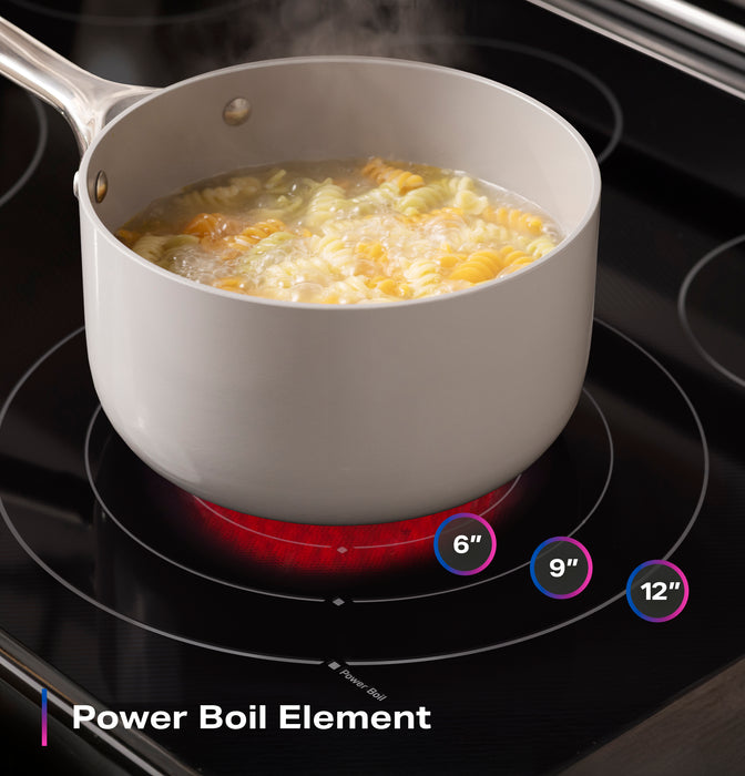 GE Profile™ ENERGY STAR® 30” Smart Free-Standing Electric Convection Range with No Preheat Air Fry and EasyWash™ Oven Tray PRF700AYFS