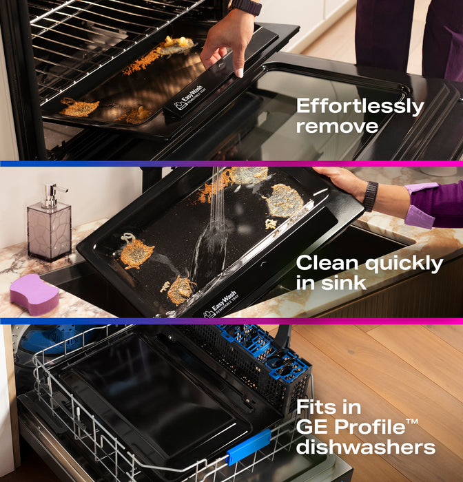 GE Profile™ ENERGY STAR® 30” Smart Free-Standing Electric Convection Range with No Preheat Air Fry and EasyWash™ Oven Tray PRF700AYFS