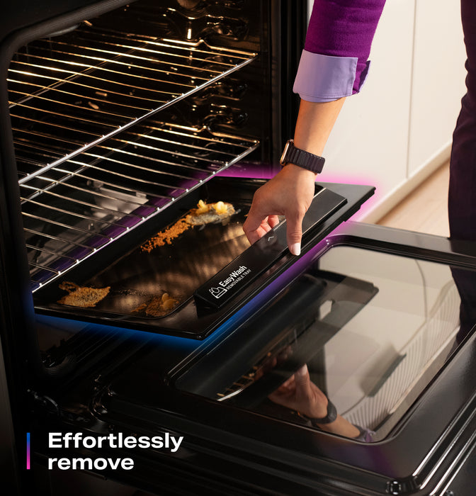 GE Profile™ ENERGY STAR® 30” Smart Free-Standing Electric Convection Range with No Preheat Air Fry and EasyWash™ Oven Tray PRF700AYFS