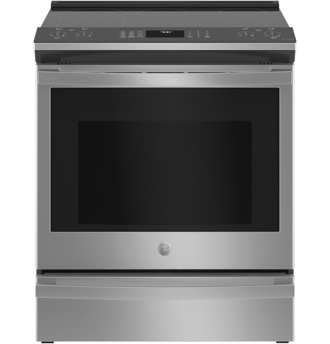 GE Profile™ 30" Smart Slide-In Electric Convection Fingerprint Resistant Range with No Preheat Air Fry PSS93YPFS