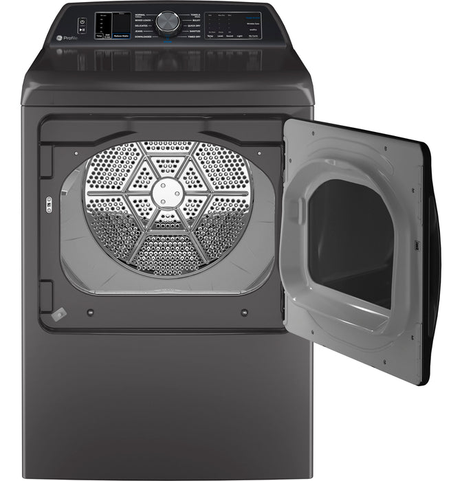 GE Profile™ ENERGY STAR® 7.4 cu. ft. Capacity Smart aluminized alloy drum Electric Dryer with Sanitize Cycle and Sensor Dry PTD70EBPTDG - FAMSA Furniture (TX)