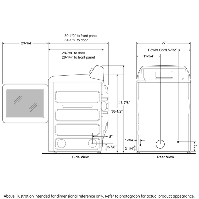 GEKIT05BPWRS WASHER AND ELECTRIC DRYER KIT PTW805BPWRS/PTD90EBPTRS - FAMSA Furniture (TX)