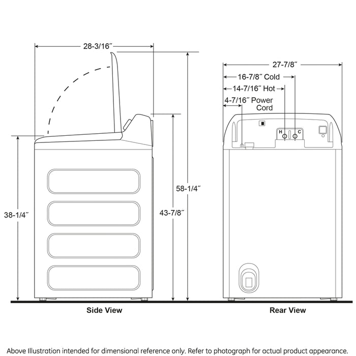 GE Profile 5.4 Cu. Ft. Diamond Gray Top Load Washer