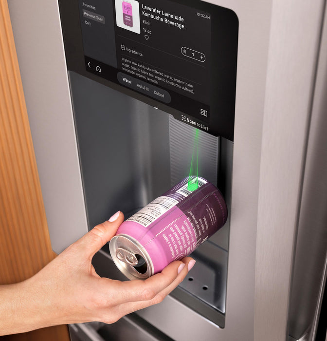 GE Profile™ ENERGY STAR® 27.9 Cu. Ft. Smart 4-Door French-Door Refrigerator with Kitchen Assistant™ PVD28HYYFS