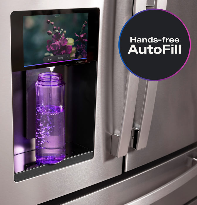 GE Profile™ ENERGY STAR® 27.9 Cu. Ft. Smart 4-Door French-Door Refrigerator with Kitchen Assistant™ PVD28HYYFS