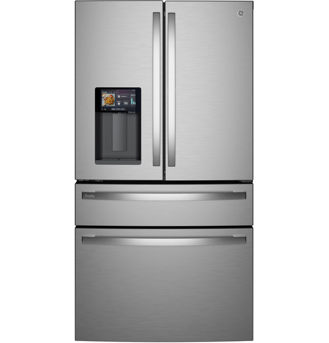 GE Profile™ ENERGY STAR® 27.9 Cu. Ft. Smart 4-Door French-Door Refrigerator with Kitchen Assistant™ PVD28HYYFS