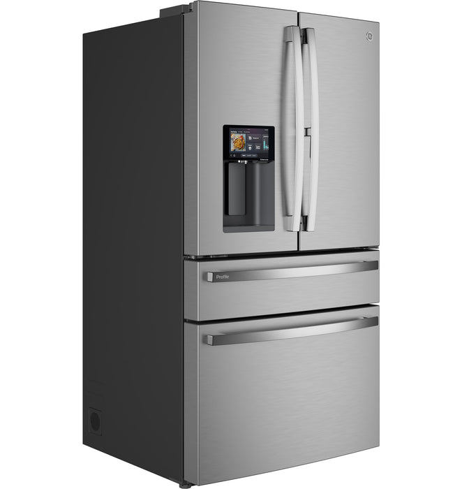 GE Profile™ ENERGY STAR® 27.9 Cu. Ft. Smart 4-Door French-Door Refrigerator with Kitchen Assistant™ PVD28HYYFS