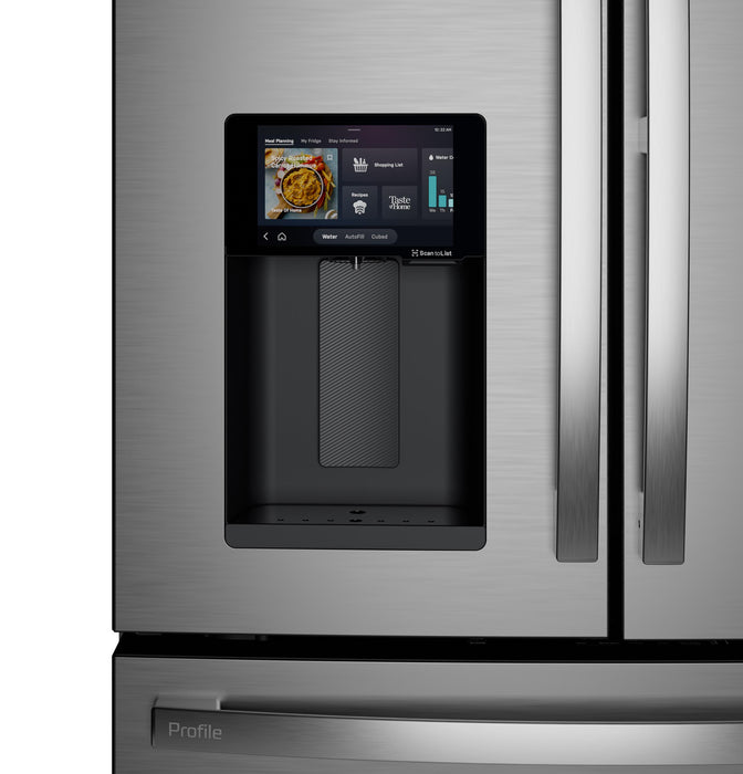 GE Profile™ ENERGY STAR® 27.9 Cu. Ft. Smart 4-Door French-Door Refrigerator with Kitchen Assistant™ PVD28HYYFS