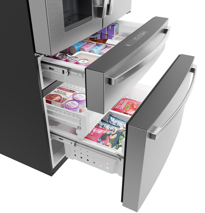GE Profile™ ENERGY STAR® 27.9 Cu. Ft. Smart 4-Door French-Door Refrigerator with Kitchen Assistant™ PVD28HYYFS