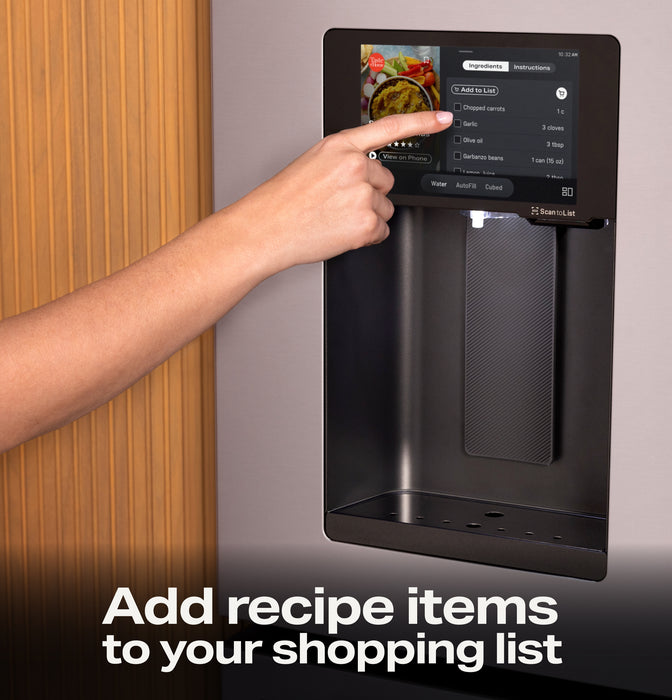 GE Profile™ ENERGY STAR® 22.4 Cu. Ft. Smart Counter-Depth 4-Door French-Door Refrigerator with Kitchen Assistant™ PXD22HYYFS
