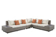 Salena Patio Sectional Sofa w/4 Pillows & Coffee Table - Image 11