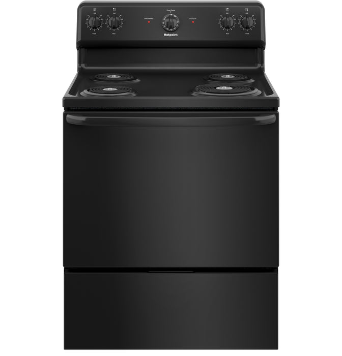 Hotpoint® ENERGY STAR® 30" Free-Standing Electric Range RBS160DMBB - FAMSA Furniture (TX)