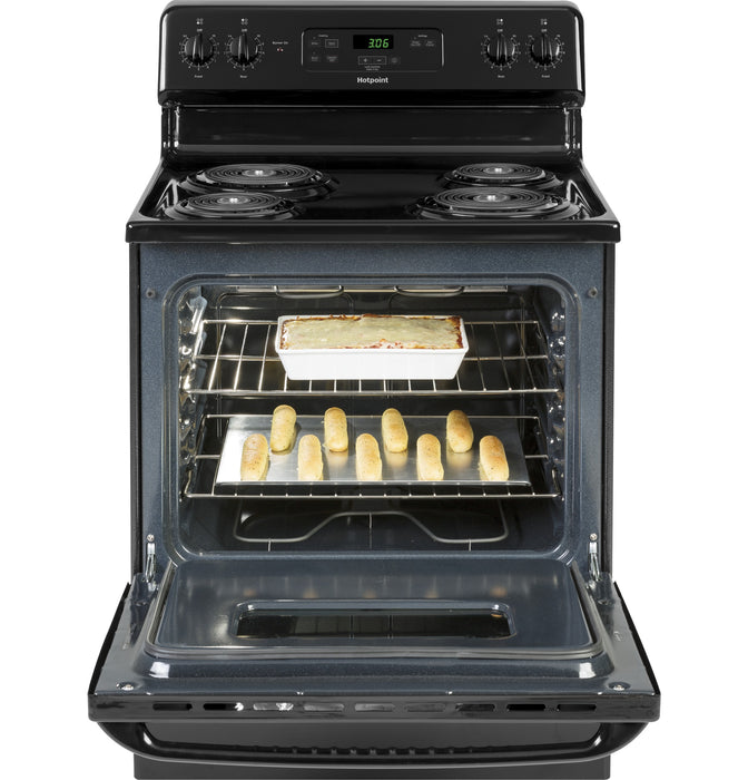 Hotpoint® ENERGY STAR® 30" Free-Standing Standard Clean Electric Range RBS360DMBB