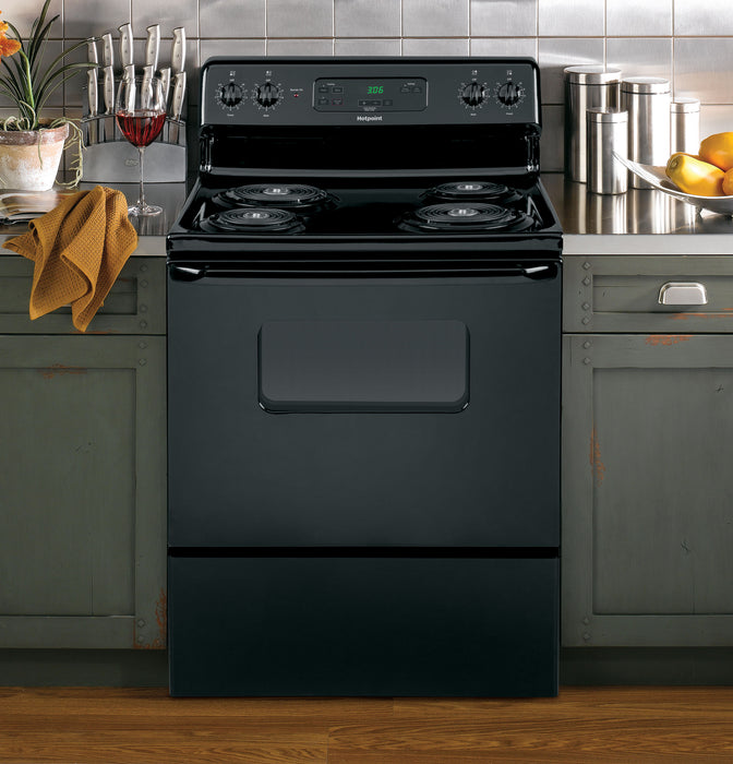 Hotpoint® ENERGY STAR® 30" Free-Standing Standard Clean Electric Range RBS360DMBB
