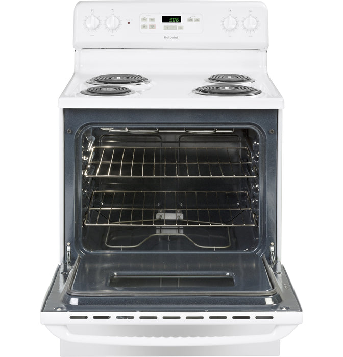 Hotpoint® ENERGY STAR® 30" Free-Standing Standard Clean Electric Range RBS360DMWW - FAMSA Furniture (TX)