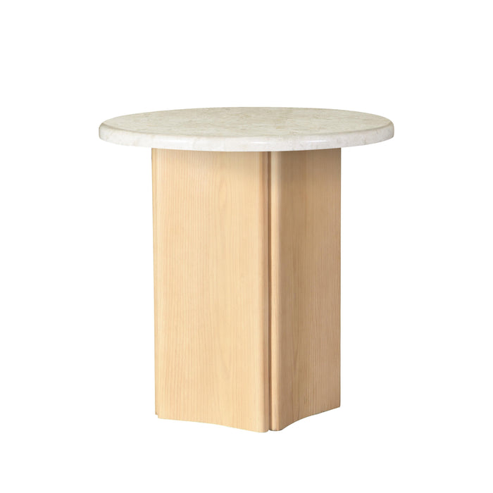 Qwin End Table w/Natrual Marble Top - Image 6