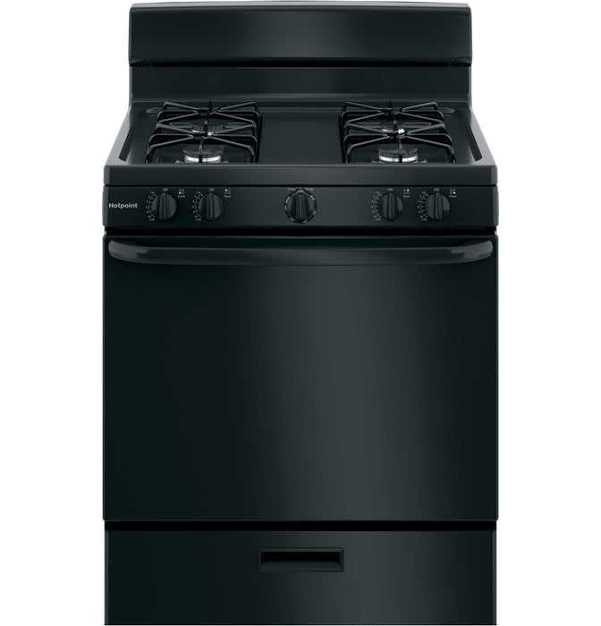 Hotpoint® 30" Free-Standing Gas Range RGBS300DMBB