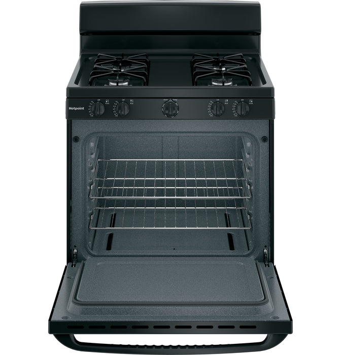 Hotpoint® 30" Free-Standing Gas Range RGBS300DMBB