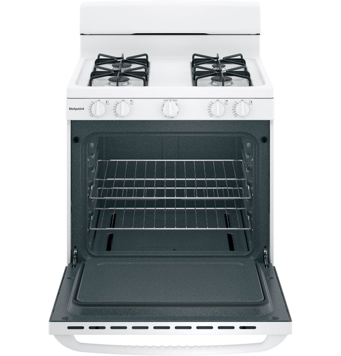Hotpoint® 30" Free-Standing Gas Range RGBS300DMWW