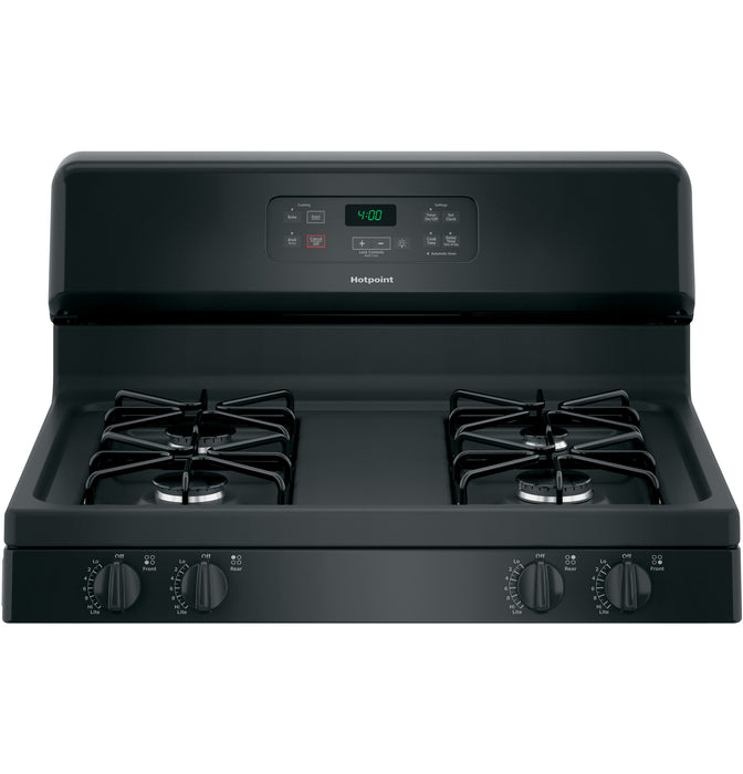 Hotpoint® 30" Free-Standing Standard Clean Gas Range RGBS400DMBB - FAMSA Furniture (TX)