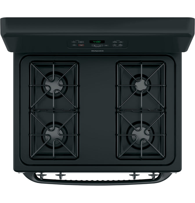 Hotpoint® 30" Free-Standing Standard Clean Gas Range RGBS400DMBB - FAMSA Furniture (TX)