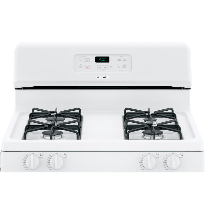 Hotpoint® 30" Free-Standing Standard Clean Gas Range RGBS400DMWW