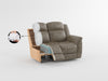 Centeroak Double Reclining Sofa in Brown - 9479SDB-3 - FAMSA Furniture (TX)
