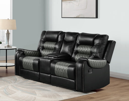 SH8890BLK-2 Reclining Loveseat W/Console & Pw Outlet And Cup Holders image