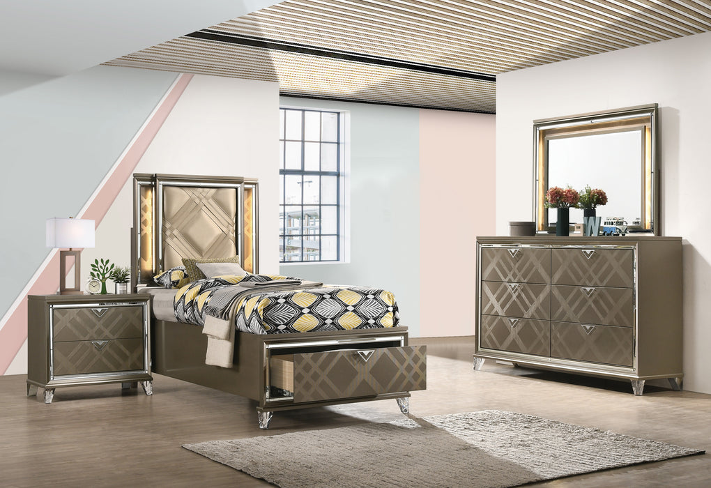 Skylar Twin Bed w/Storage & LED - Image 12