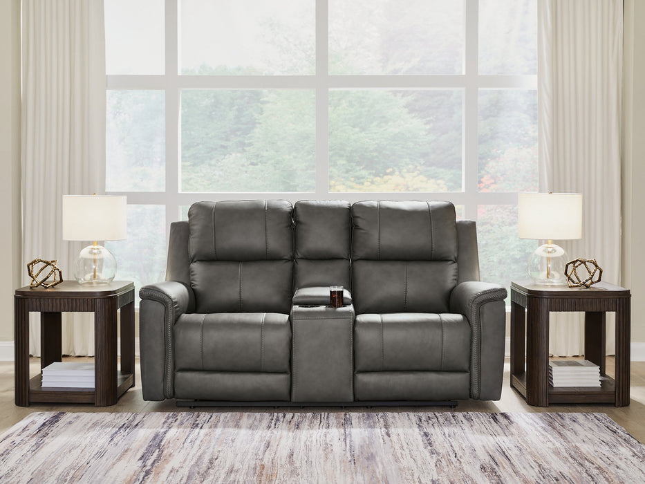 Bleckley Power Reclining Loveseat with Console - FAMSA Furniture (TX)