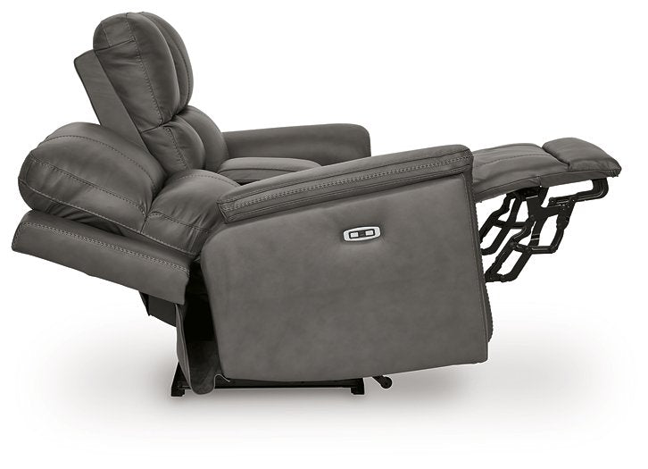 Bleckley Power Reclining Loveseat with Console - FAMSA Furniture (TX)
