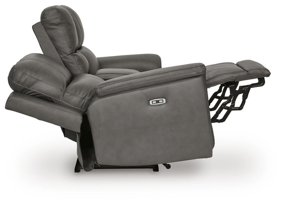 Bleckley Power Reclining Loveseat with Console - FAMSA Furniture (TX)