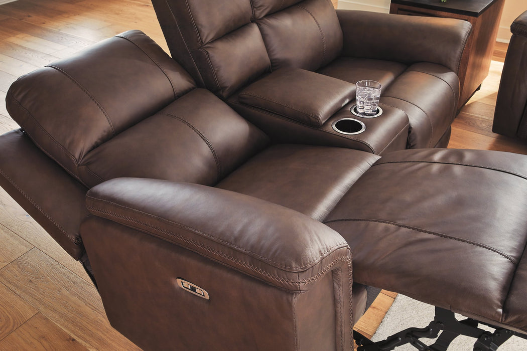 Bleckley Power Reclining Loveseat with Console - FAMSA Furniture (TX)