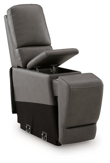 5Z - Pittson Power Reclining Sectional Loveseat with Console - FAMSA Furniture (TX)