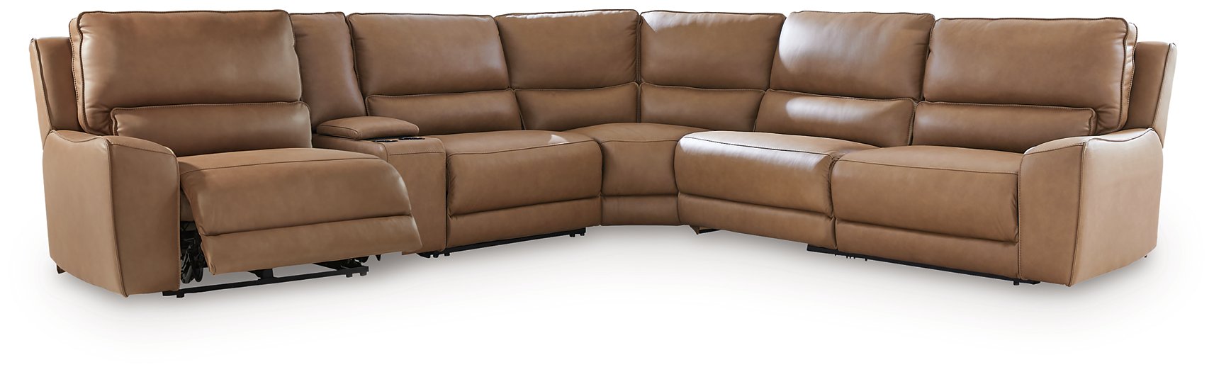 DeepWakes Reclining Sectional with Storage Console - FAMSA Furniture (TX)