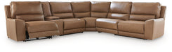 DeepWakes Reclining Sectional with Storage Console - FAMSA Furniture (TX)