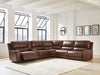 DeepWakes Reclining Sectional with Storage Console - FAMSA Furniture (TX)