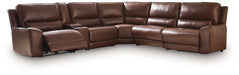 DeepWakes Reclining Sectional with Storage Console - FAMSA Furniture (TX)