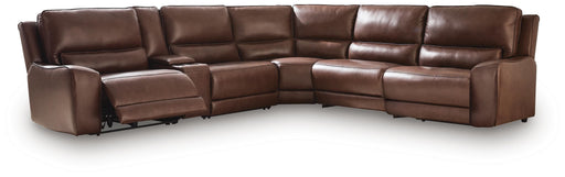 DeepWakes Reclining Sectional with Storage Console - FAMSA Furniture (TX)