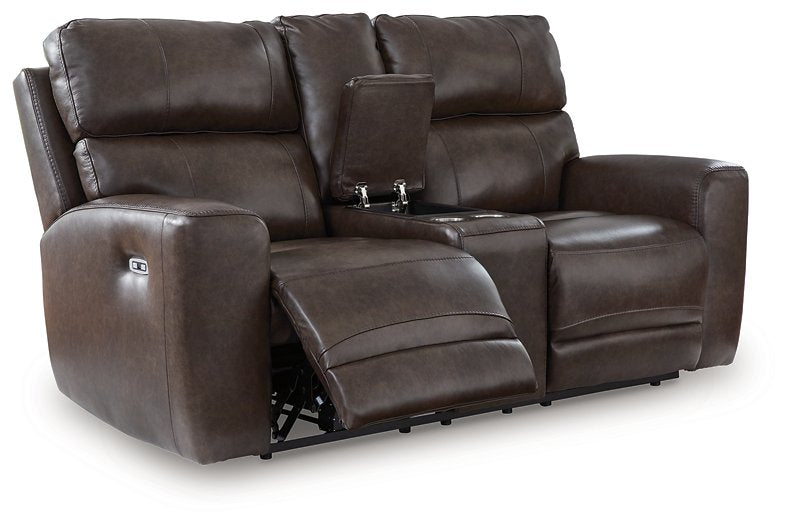 Crossplex Power Reclining Loveseat with Console - FAMSA Furniture (TX)